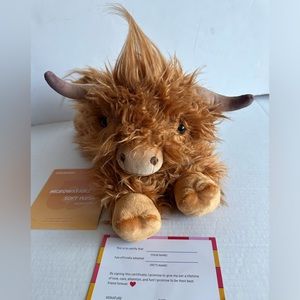Highland Cow Stuffed Animal, Microwavable Stuffed Animals Heating Pad for Cramps